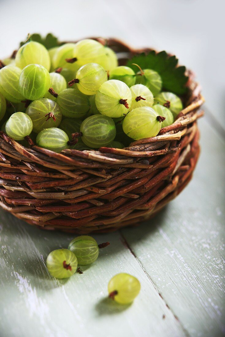 A basket of gooseberries