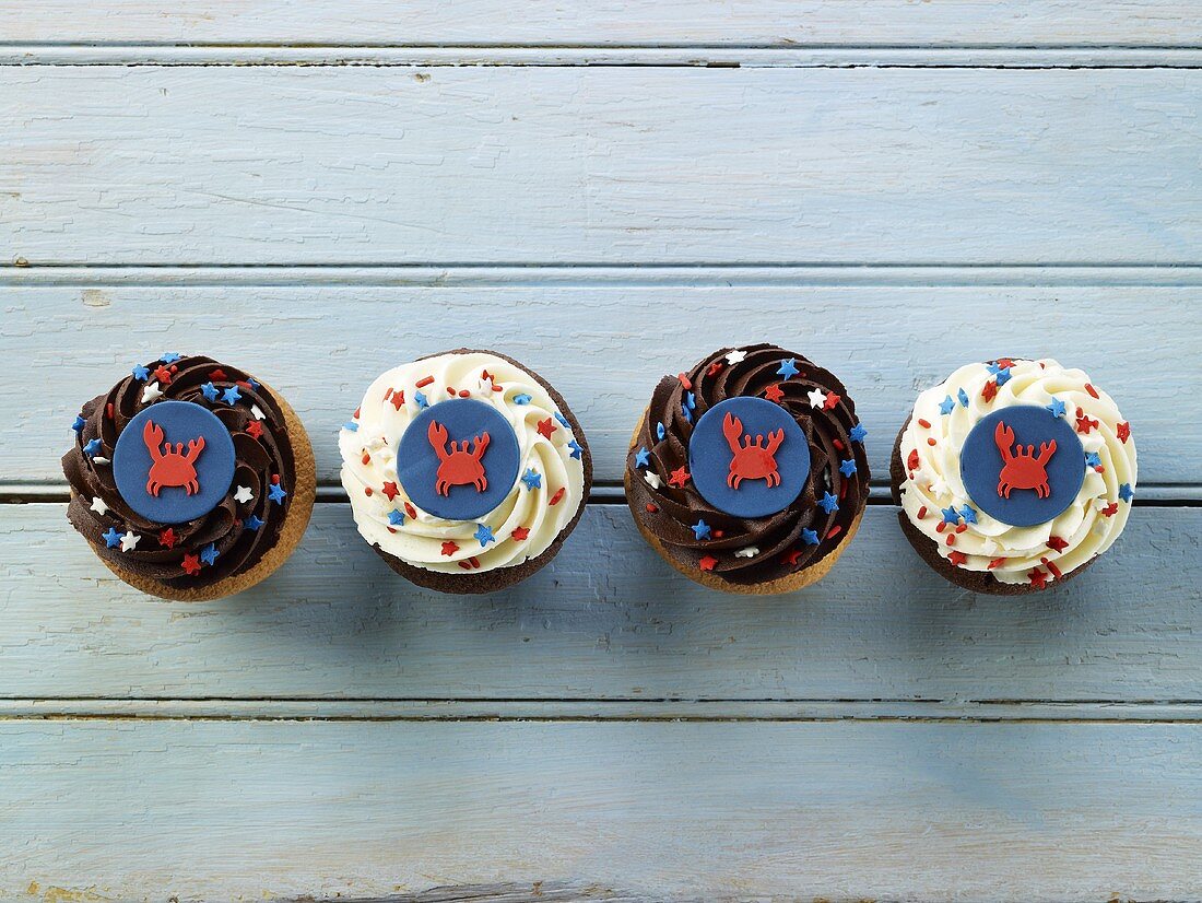 Vier Cupcakes (USA)