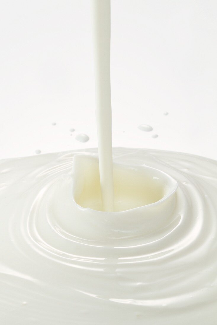 Yogurt being poured