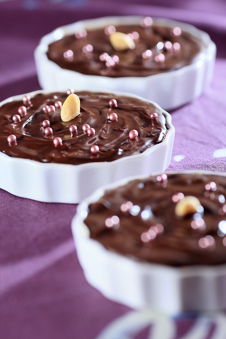 Almond fig tartlets with chocolate glaze