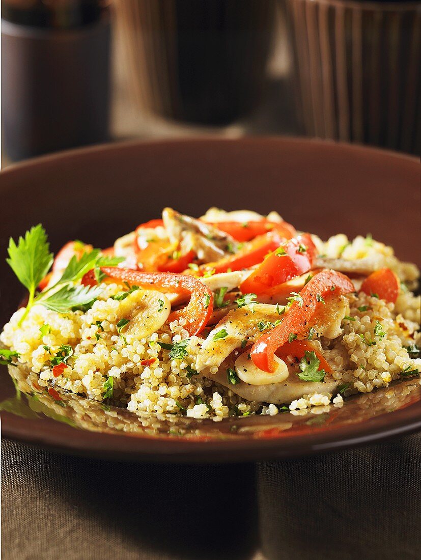 Couscous with chicken and peppers