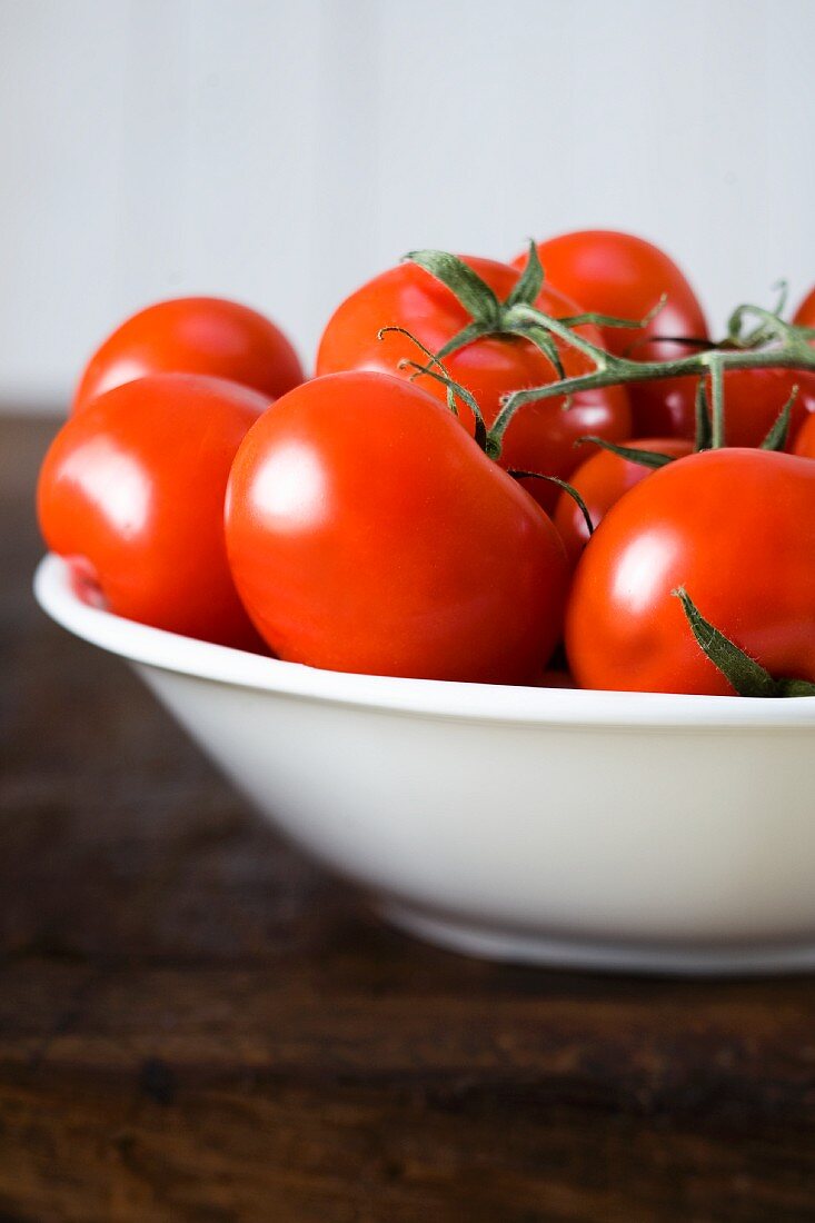 Vine tomatoes in a bowl
