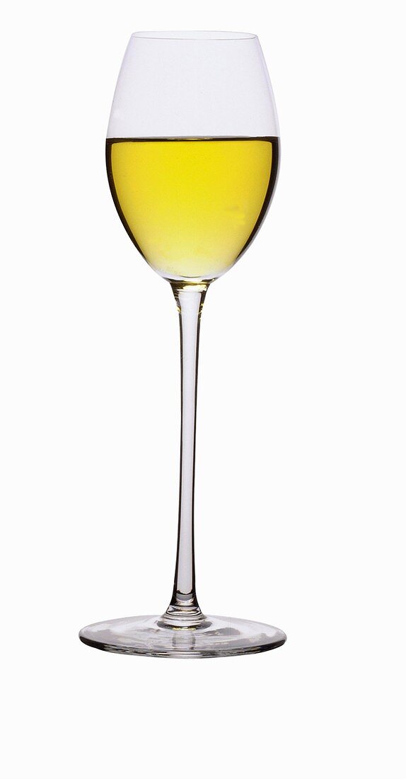 White Wine in a Stem Glass