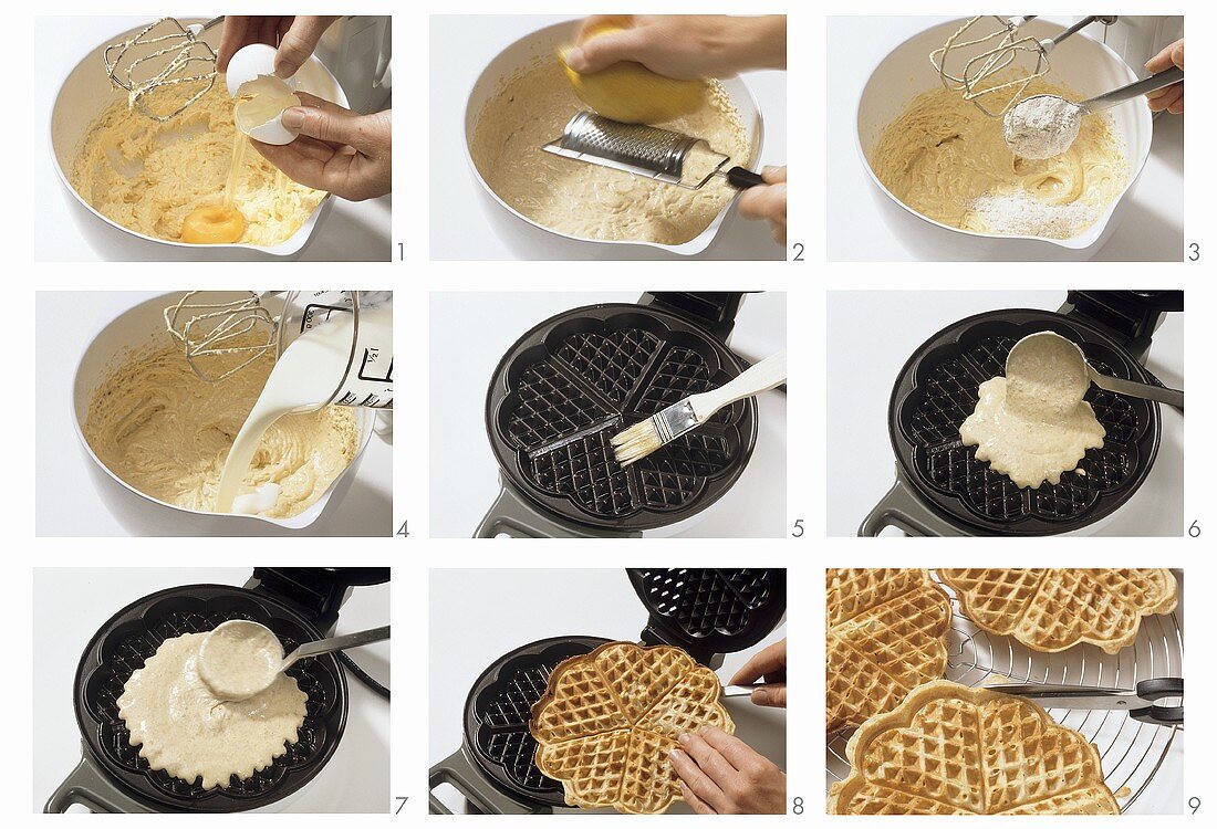 Making wholemeal waffles