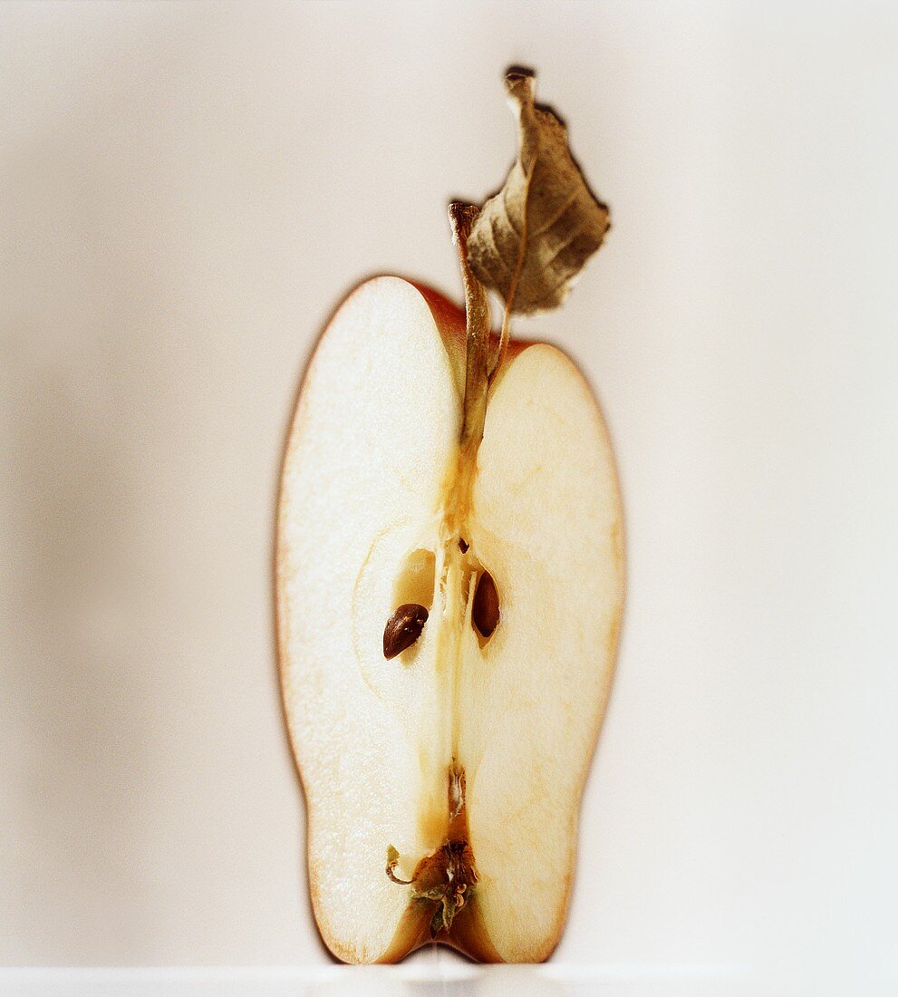 A quartered apple