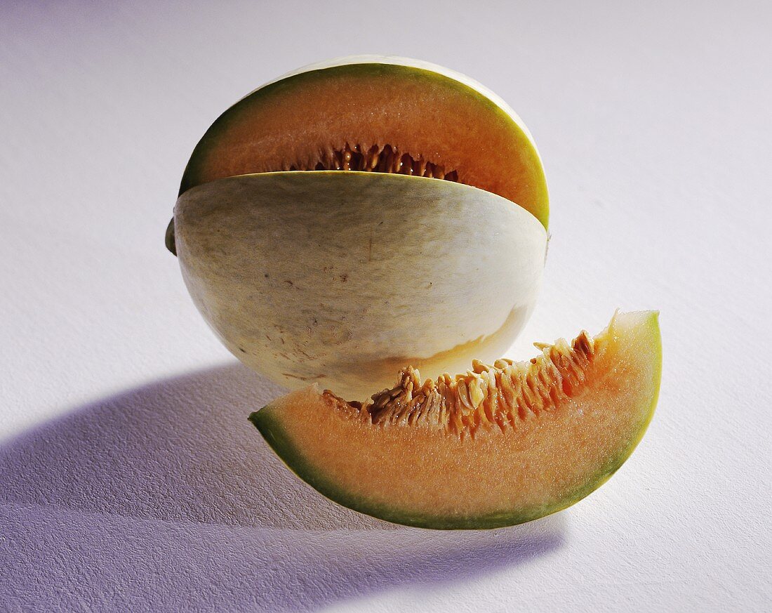 Musk melon (Cucumis melo), variety: Jolly