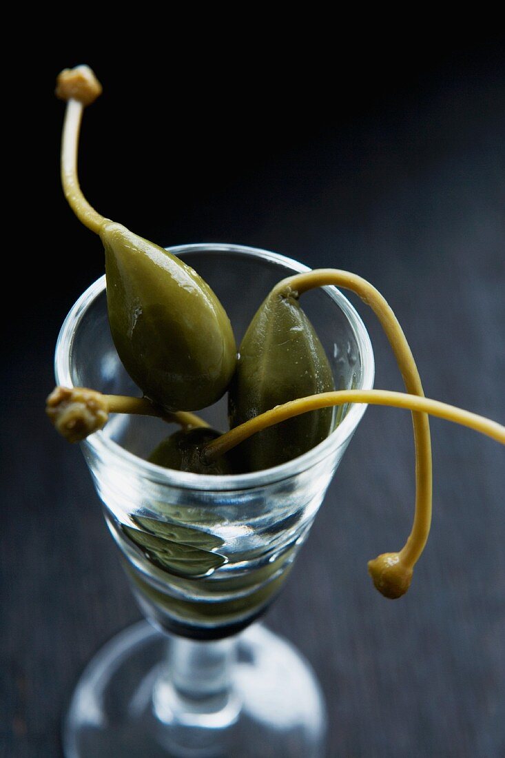 Giant capers in jar