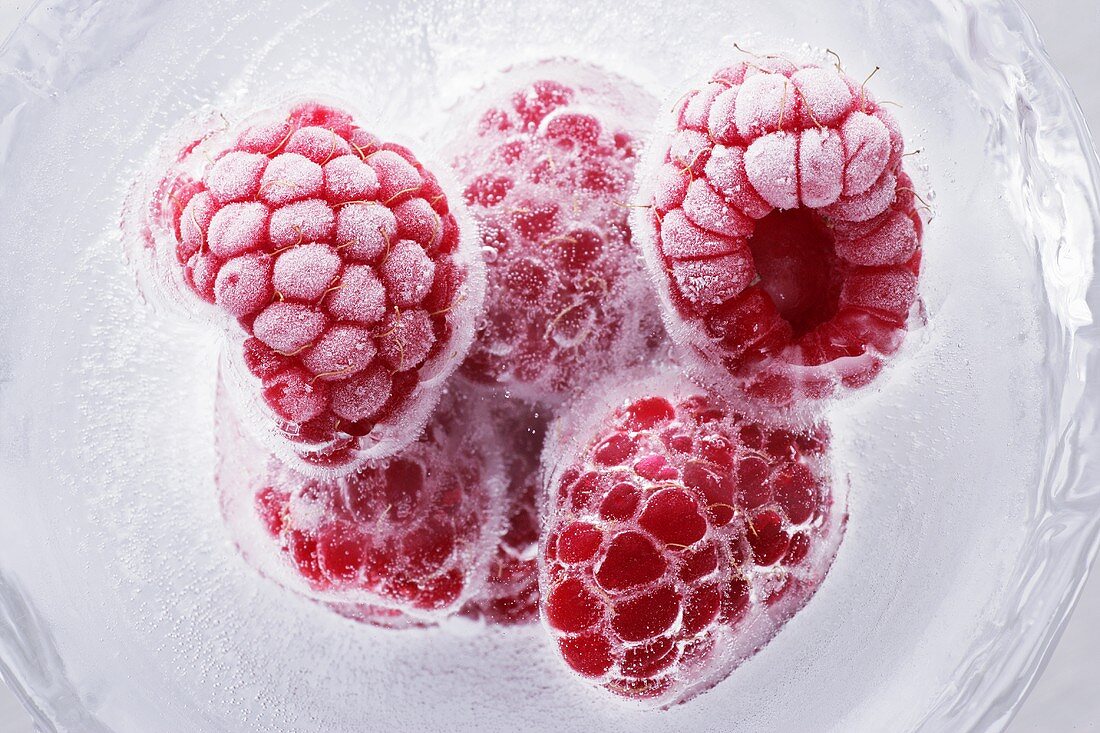 Frozen raspberries