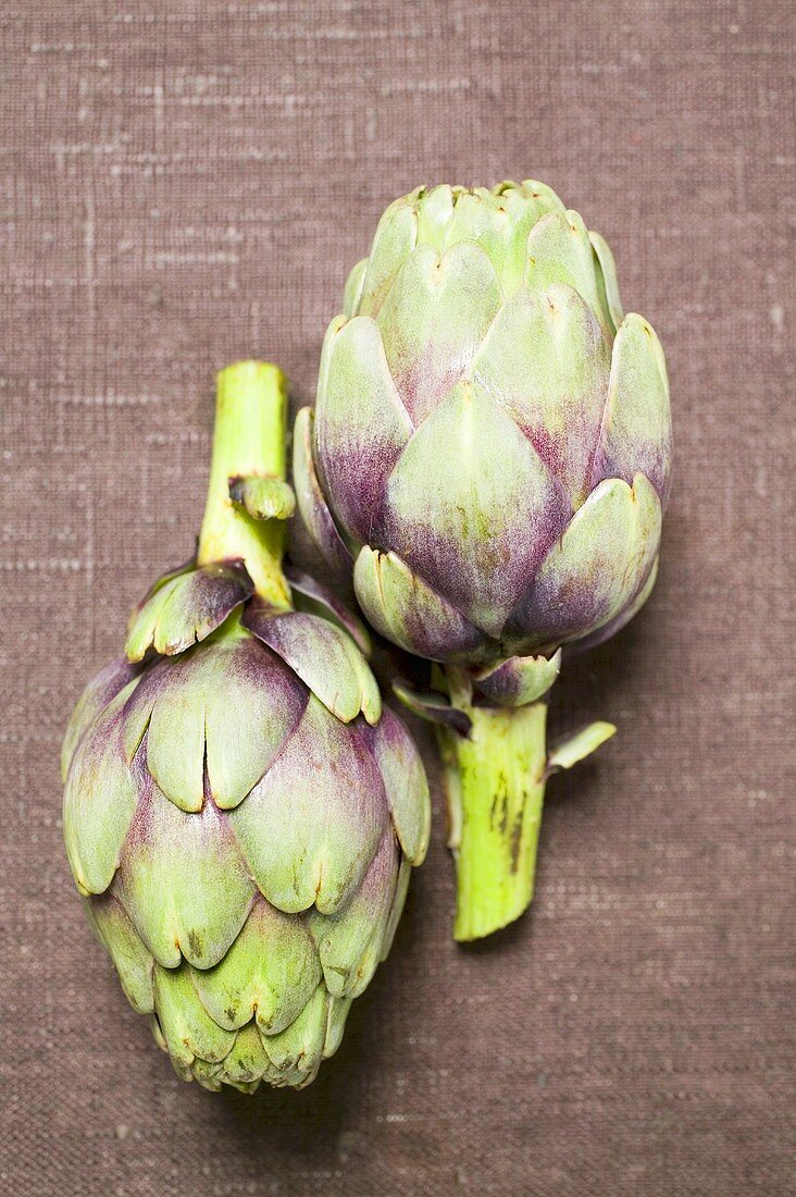 Two artichokes