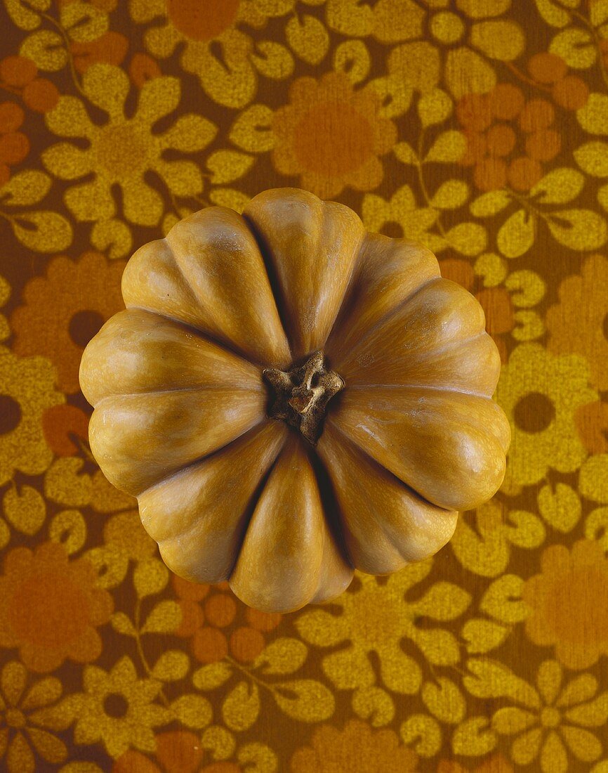 Orange pumpkin from above