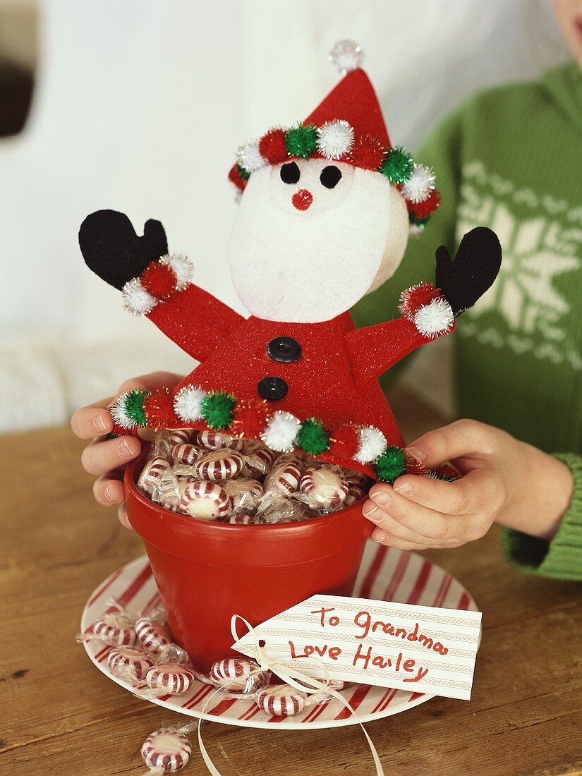 Peppermint sweets as Christmas gift