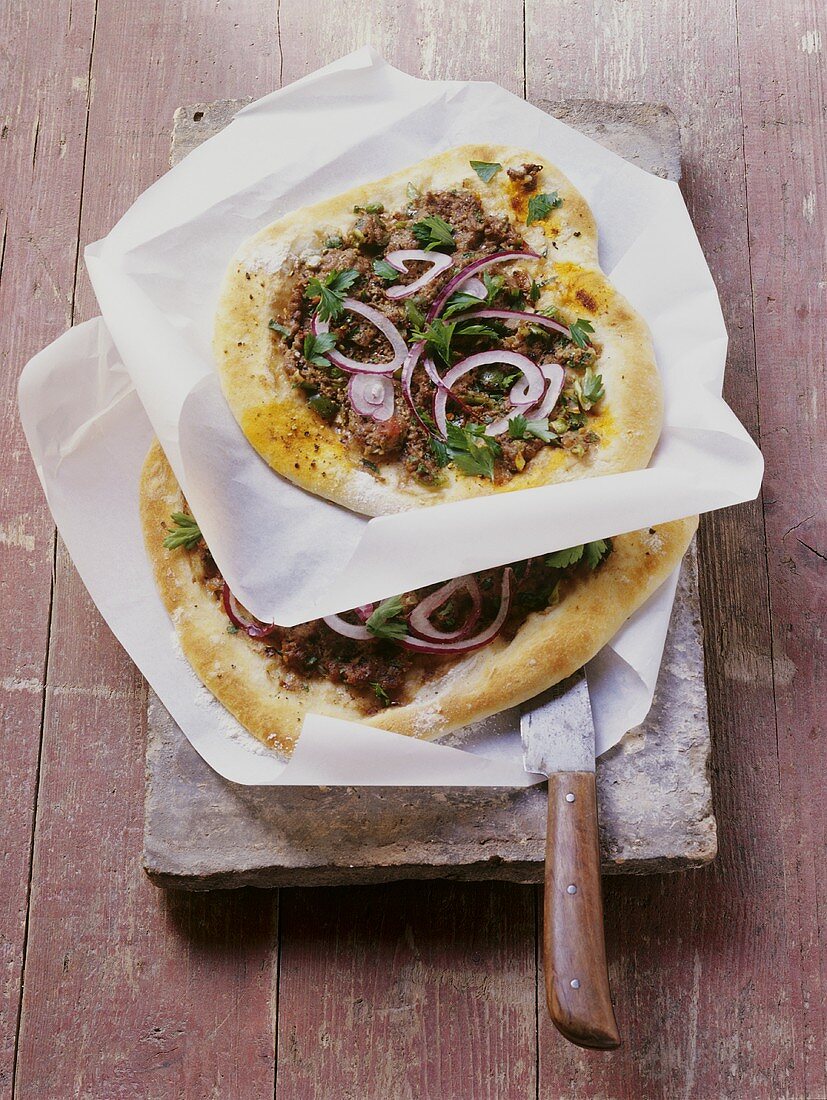 Lahmacum (Turkish pizza)