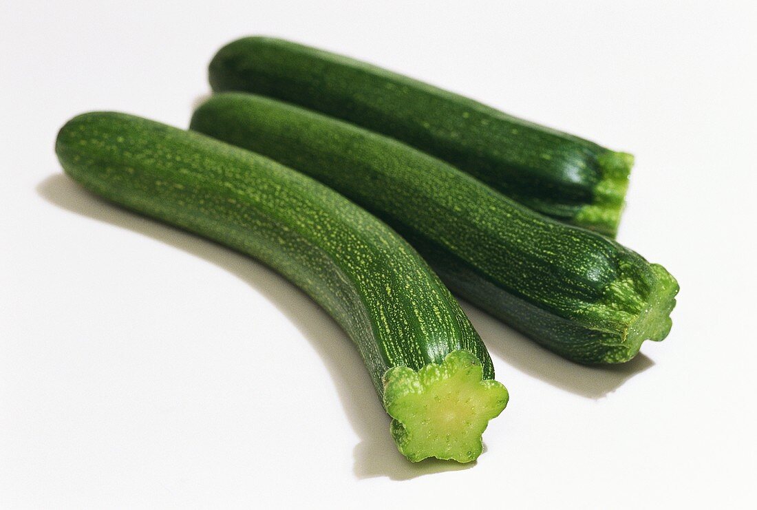 Three courgettes