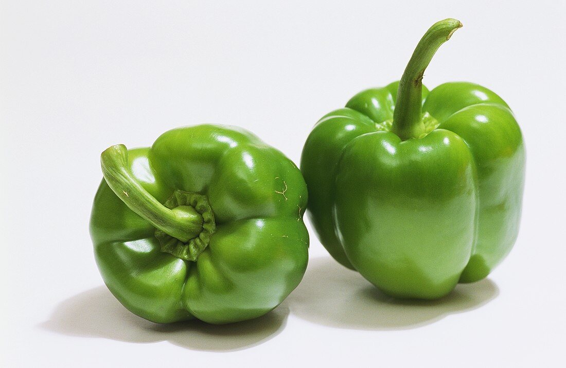 Two green peppers