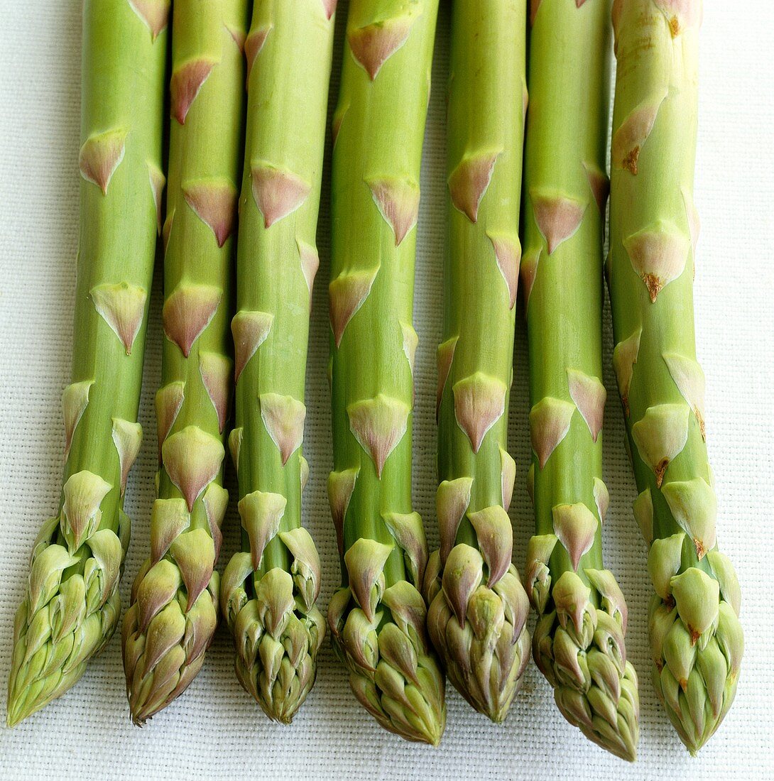 Green asparagus spears