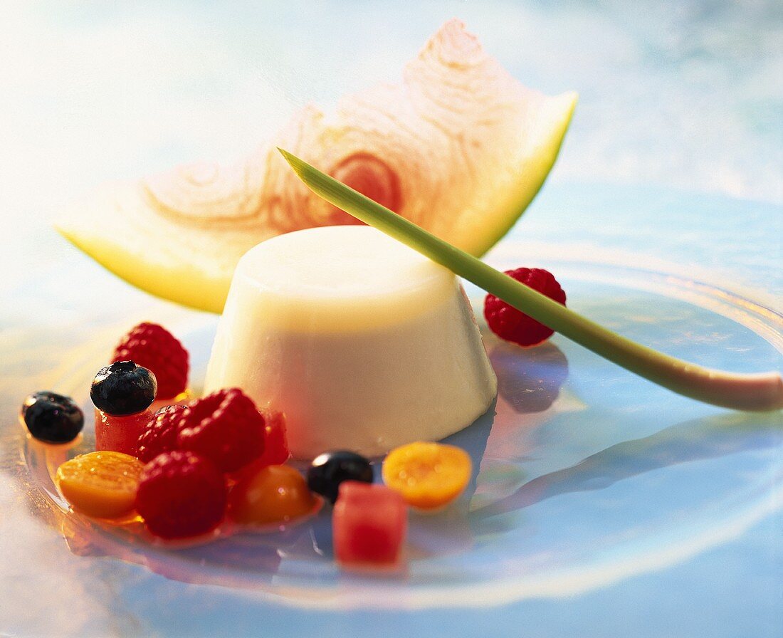 Panna cotta with fruit