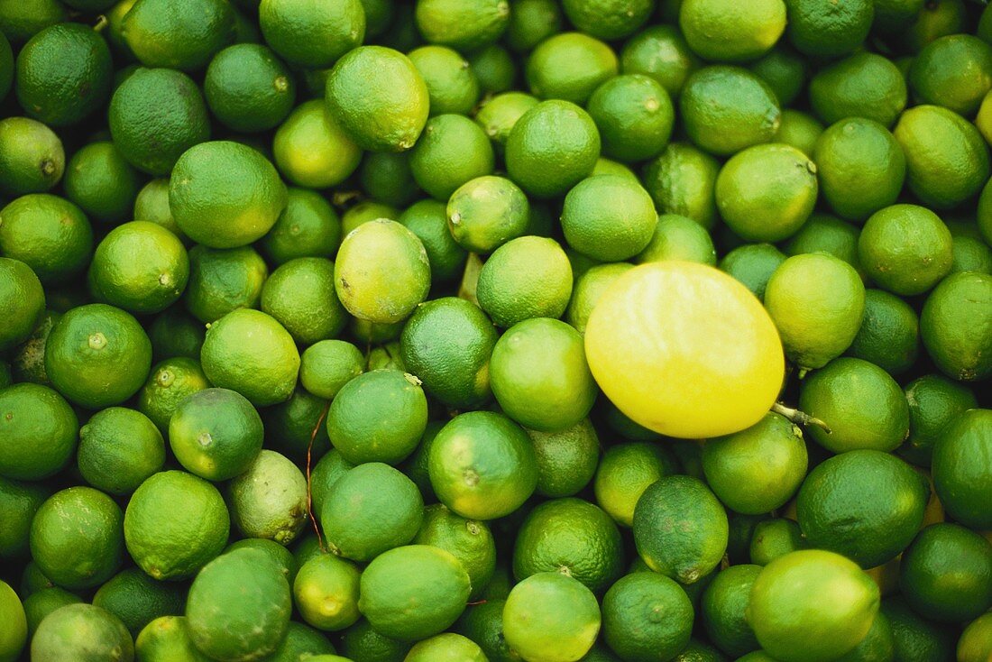 Limes and a lemon