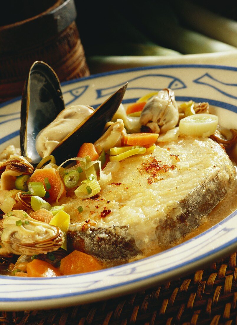 Haddock soup with mussels