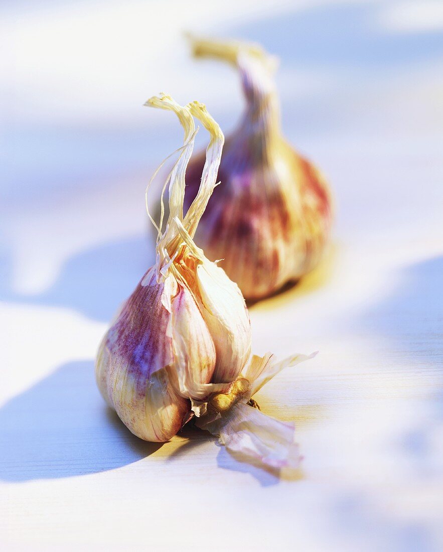 Two garlic bulbs