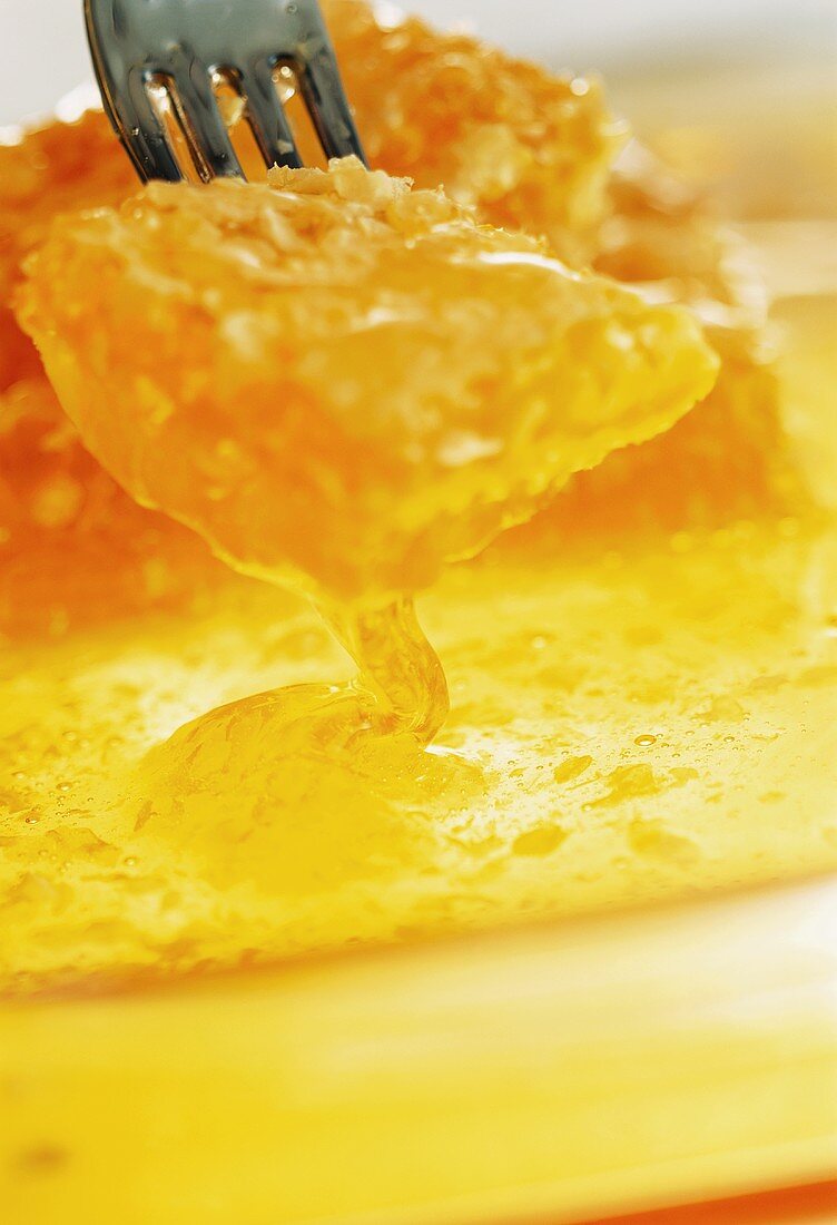 Honeycomb with honey