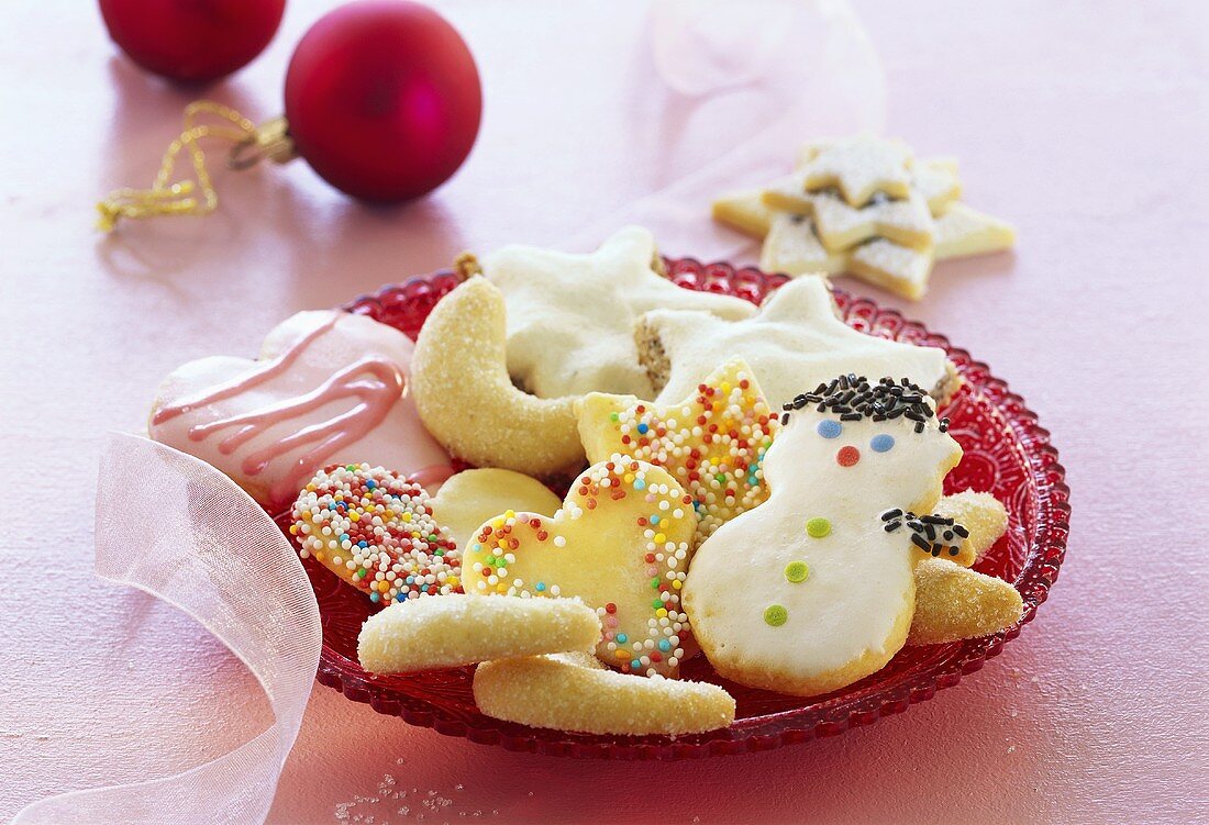 Plate of assorted biscuits