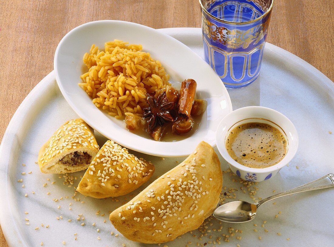 Iranian almond pasties and Tunisian caramel rice