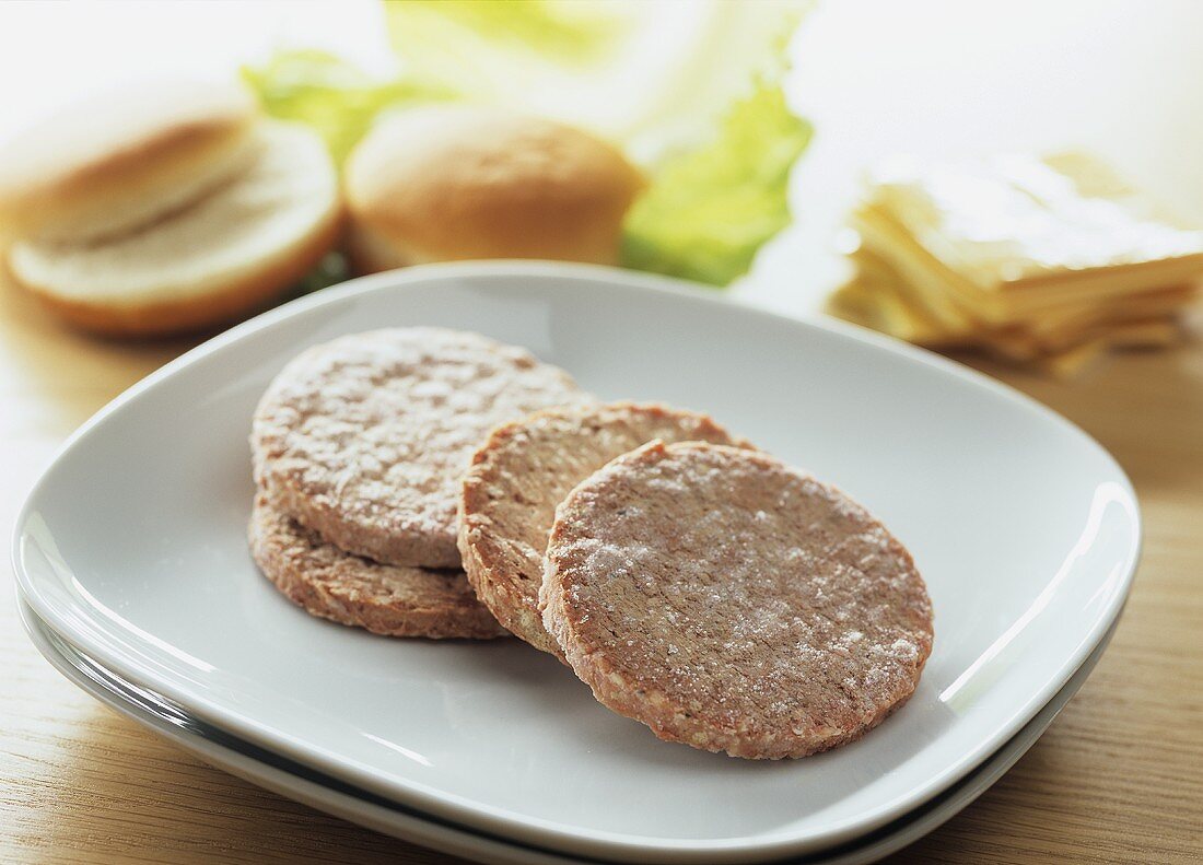 Gefrorene Frikadellen (für Hamburger)