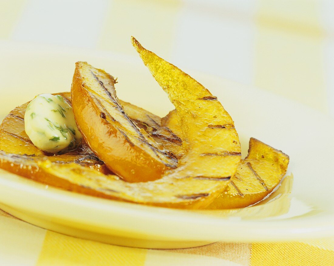 Grilled pumpkin slices