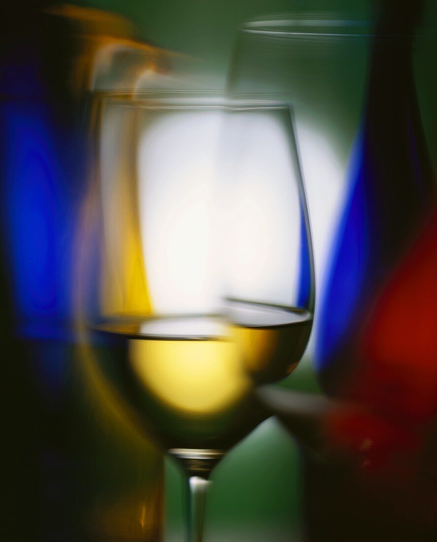 A glass of white wine