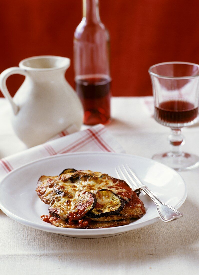 Scaloppine alla parmigiana (Überbackenes Kalbsschnitzel)