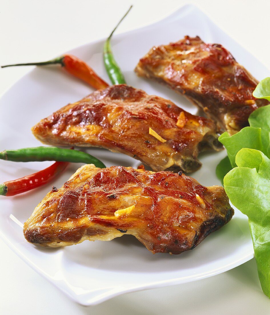 Marinated fried spare-ribs