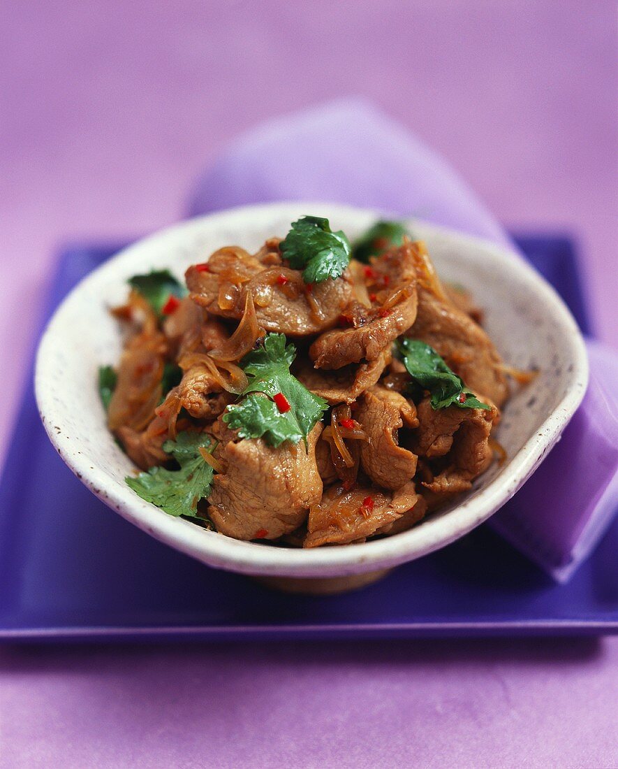 Beef with coriander (Thailand)