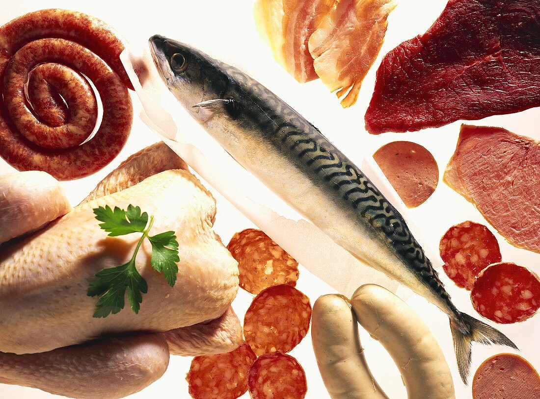 Symbolbild für Atkins Diät (Fleisch, Wurst, Geflügel, Fisch)