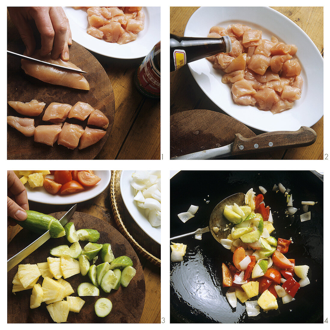 Preparing sweet and sour chicken breast
