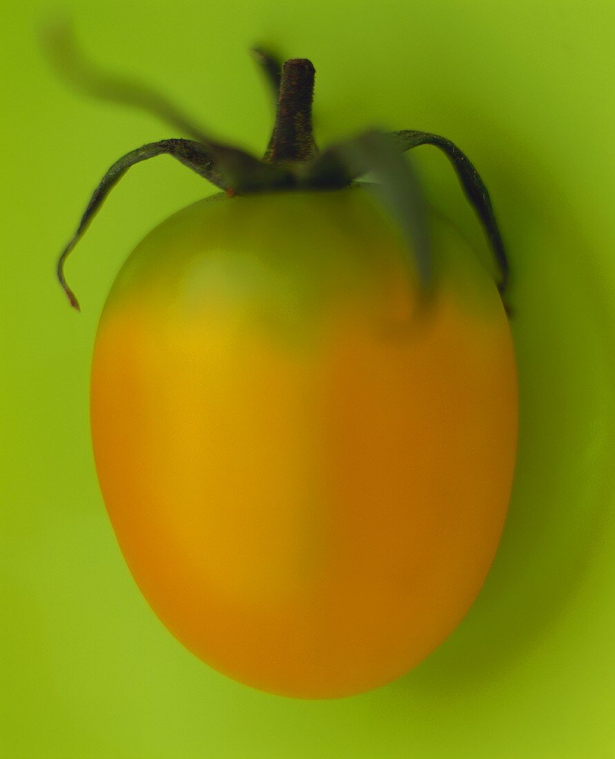 A yellow tomato