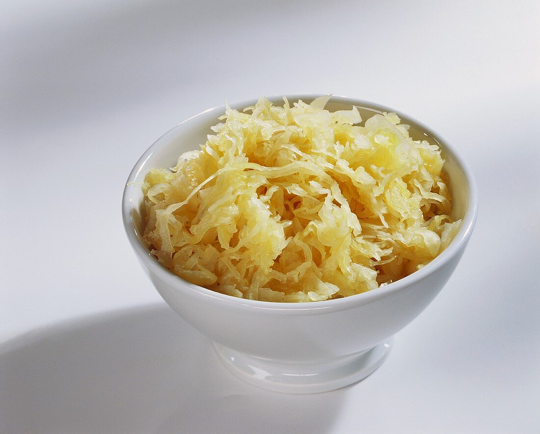 Sauerkraut in a small bowl