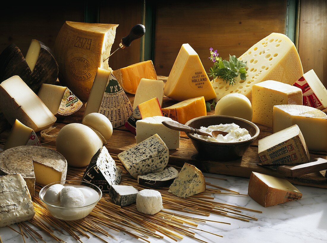 Käsesorten aus verschiedenen europäischen Ländern