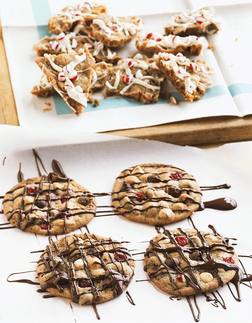 Chocolate Chip Cookies und Pfefferminz-Brittle