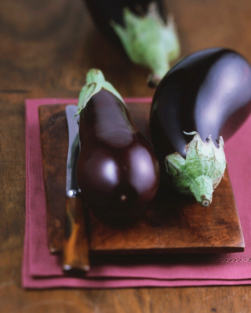 Still life with aubergines