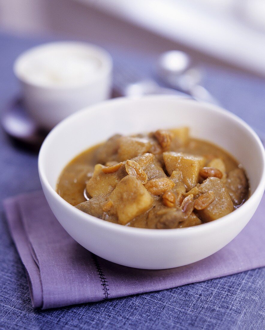 Potato and peanut curry