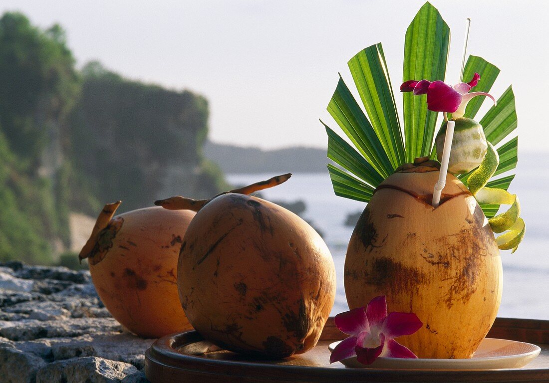 Drinking coconut