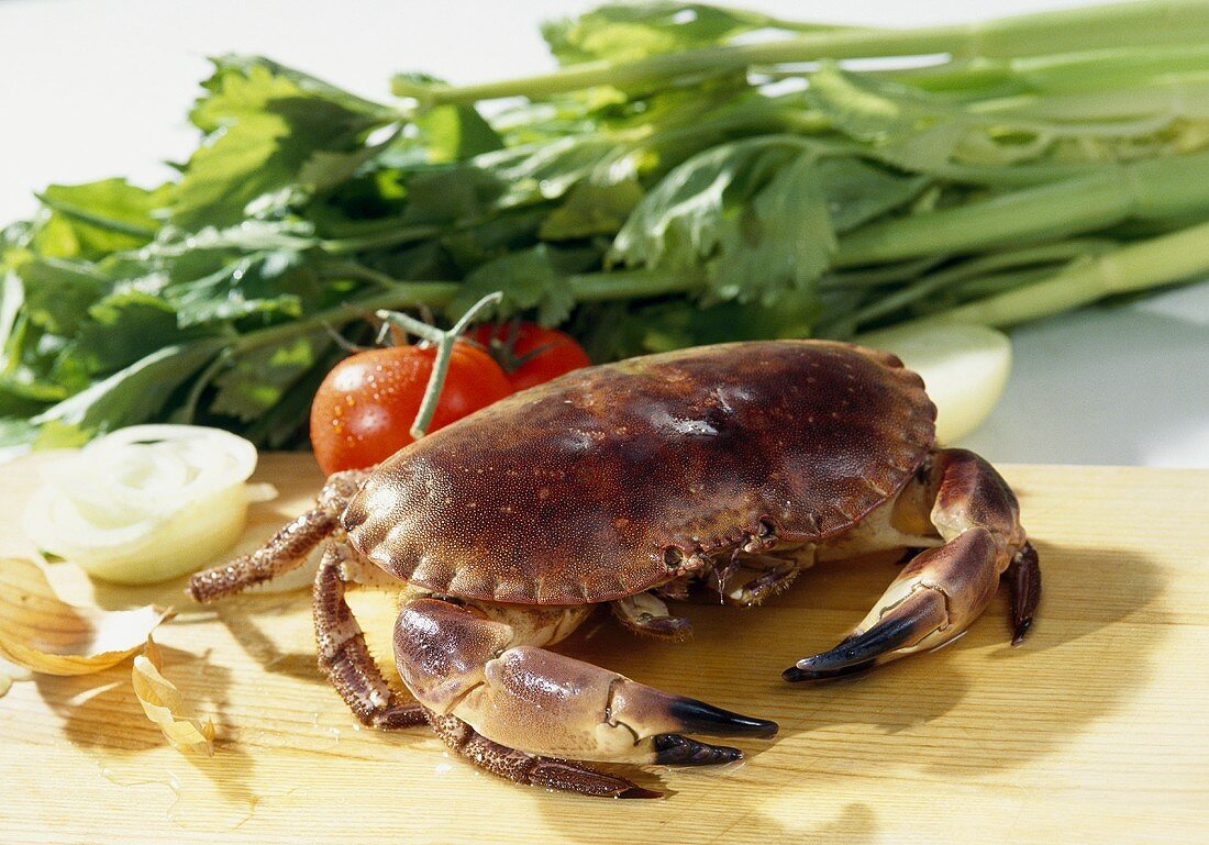 Crab with ingredients