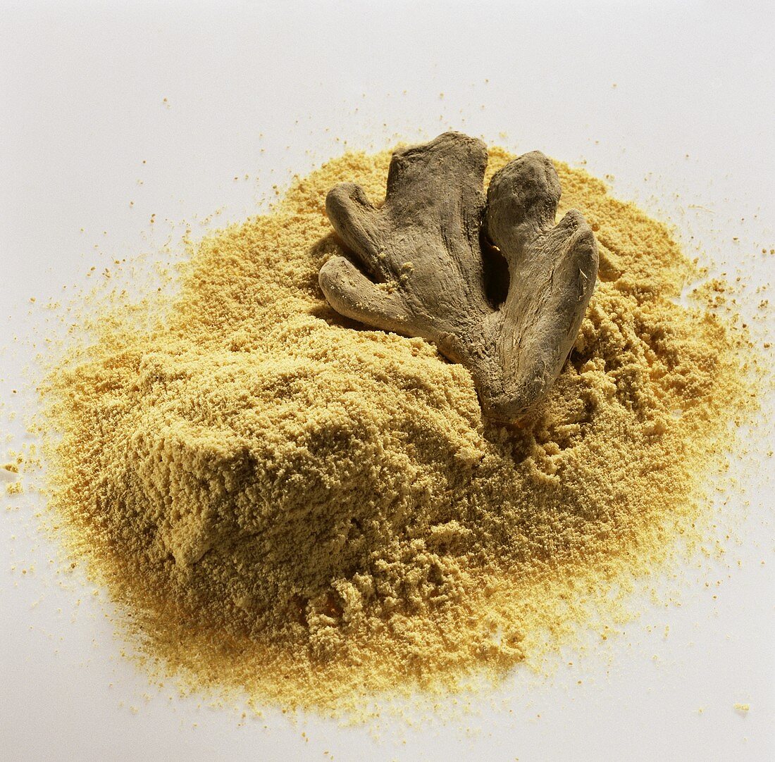 Ginger, ground and dried root