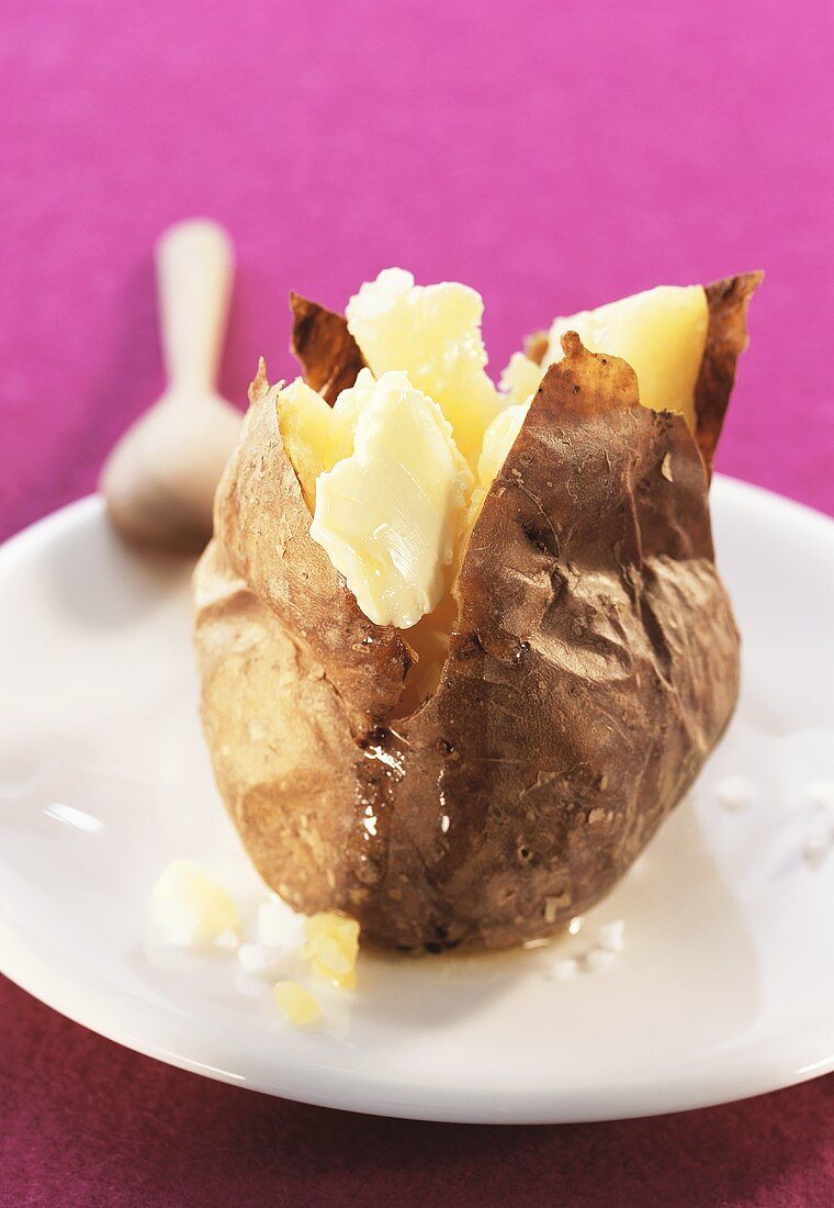 Baked potato with butter