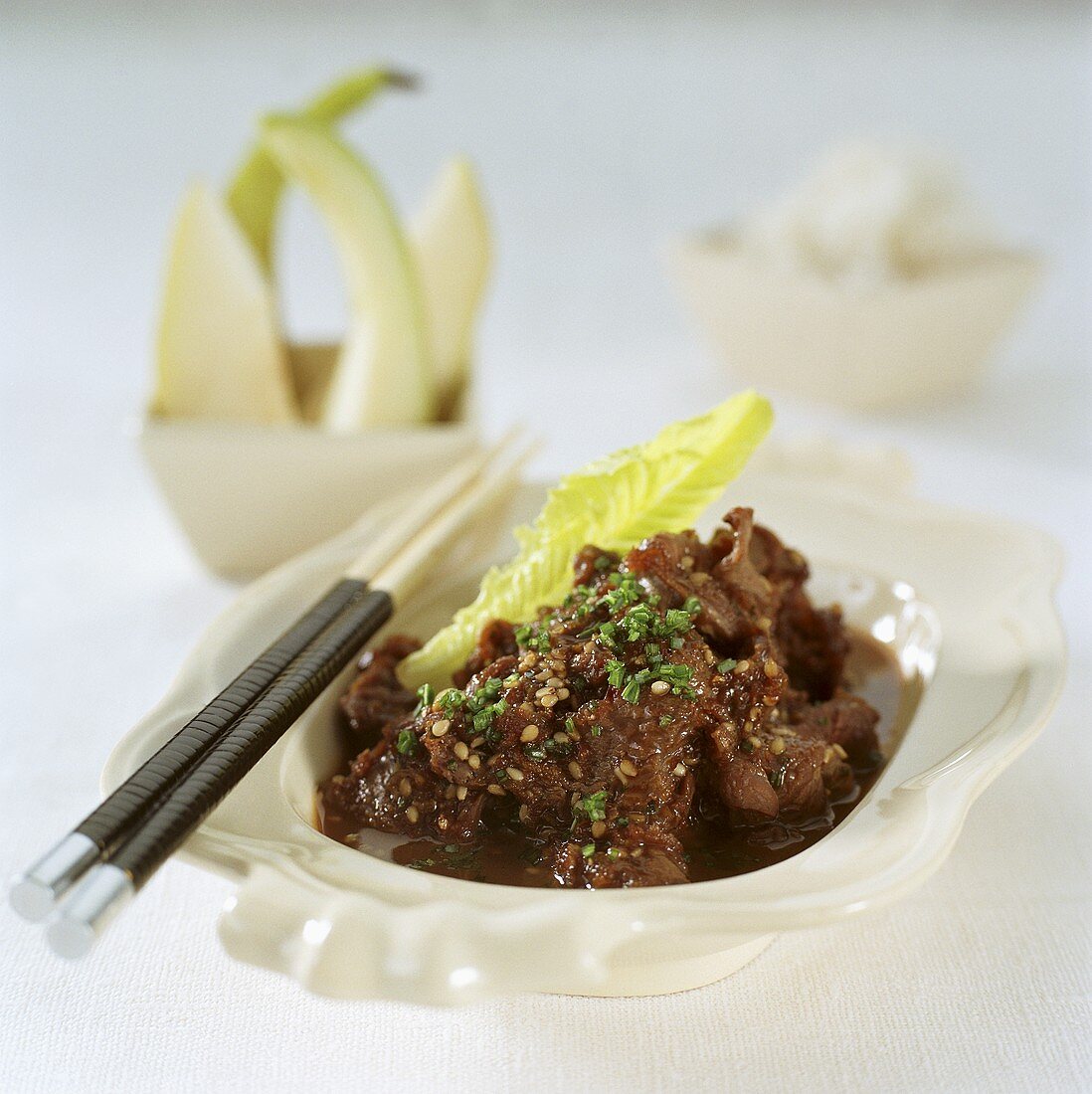 Fleischragout in japanischer Yakiniku-Sauce