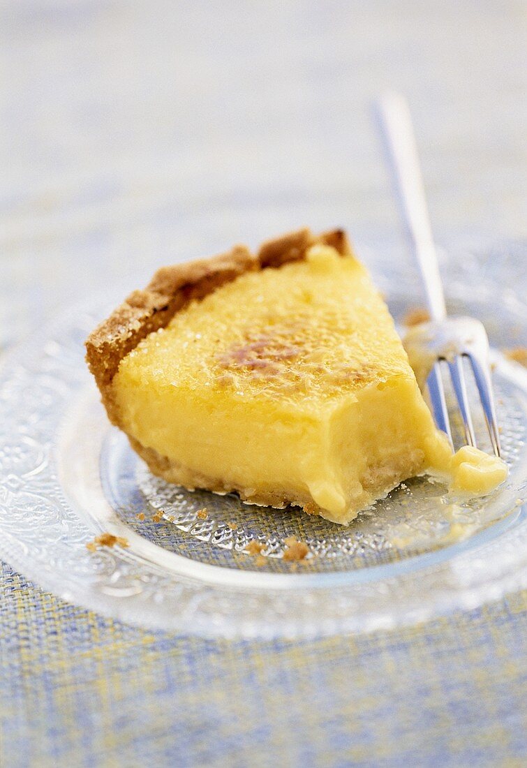 A piece of lemon tart