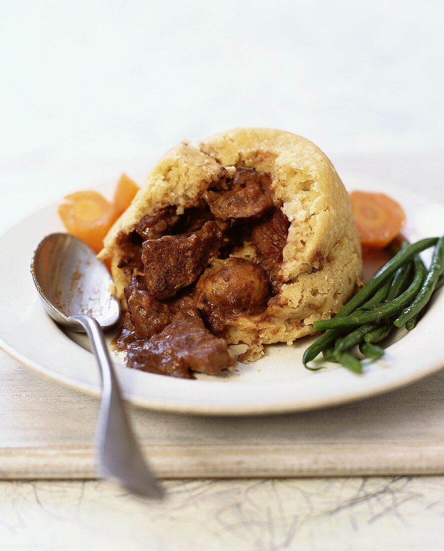 Steak & Kidney Pudding (Rindfleisch-Nieren-Pastete, England)