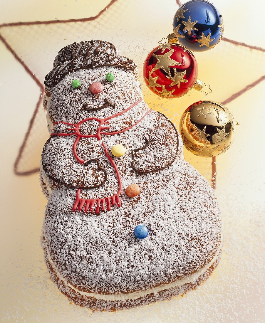 Snowman with coconut cream filling
