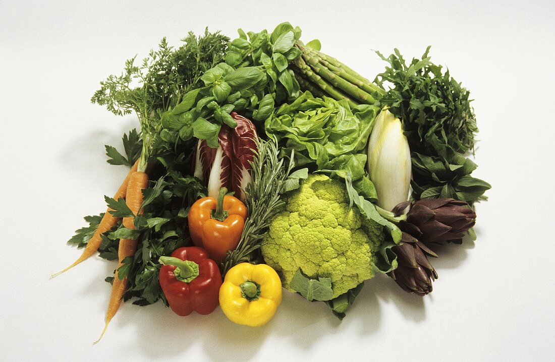 Fresh vegetables and herbs