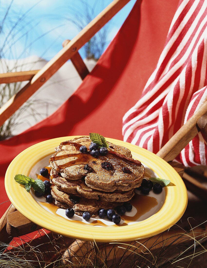 Buchweizen-Heidelbeer-Pancake